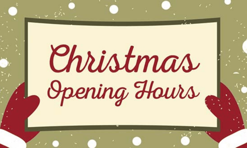 Christmas Opening Hours