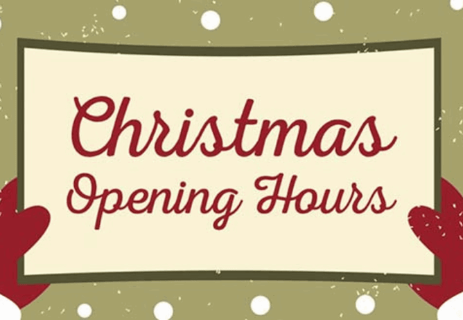 Christmas Opening Hours